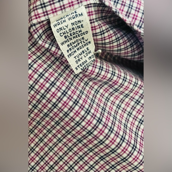 Ralph Lauren Yarmouth Purple And Navy Plaid Polo Shirt Size 16 (Medium) 32/33 - Picture 5 of 7